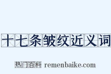 十七条皱纹近义词是什么意思的图片